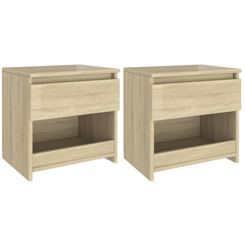 VidaXL Nočna omarica 2 kosa sonoma hrast 40x30x39 cm iverna plo&amp;scaron;ča Slike