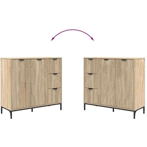 VidaXL Kreveta sonoma hrast 89,5 x 33 x 82 cm Konstruirano drvo Slike