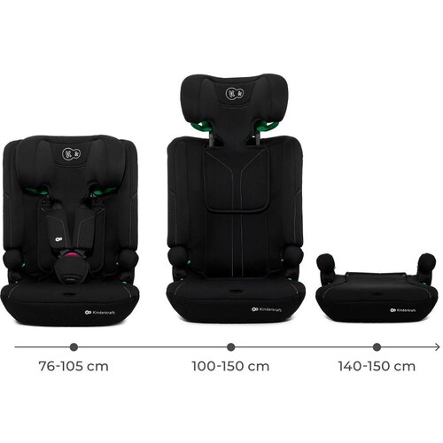 Kinderkraft Avtosedež Kinderkraft I-COMFY i-Size 9-36 kg (76-150 cm) brez Isofixa, črn Slike