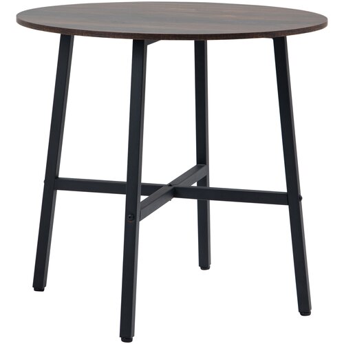 HOMCOM Jedilna mizaiverna plo&scaron;ča jeklo, 80D x 80&Scaron; x 76V cm rustikalna rjava, (5000242582) Cene