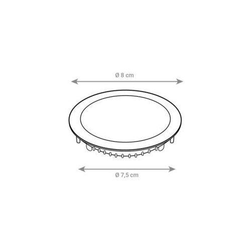 Greentech LED vgradni žaromet (Nevtralno bela, Premer: 82 mm, Bela, 3 W) Slike