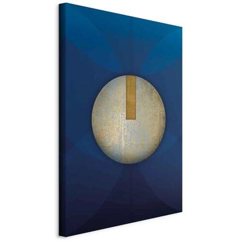  Slika - In the Shadow of Classic Blue (1-part) - Golden Circle in Abstraction 20x30 Cijene