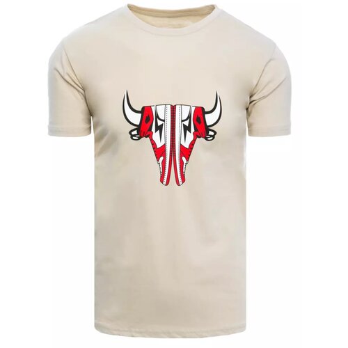 DStreet Men's beige T-shirt RX4932 Cene