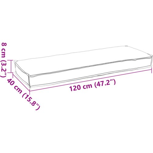 vidaXL Blazine za palete za klop 2 kosa Siva 120x40x8 cm Oxford tkanina Cene
