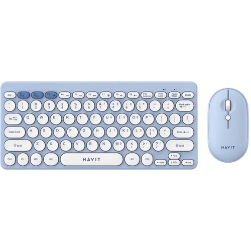 Havit bežični kombo ( mi&amp;scaron; + tastatura ) KB279GCM plava Slike