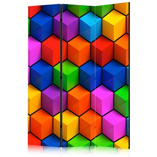 Artgeist Paravan Colorful Geometric Boxes, 3-Delni, Dvostranski Cene