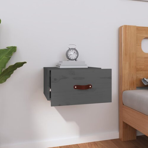VidaXL Zidni noćni ormarić sivi 40 x 29,5 x 22 cm Slike