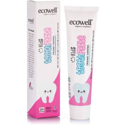 Ecowell Organska pasta za zube za bebe i decu 6m+, 75g Slike