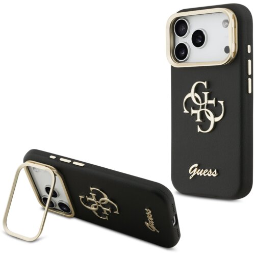 Guess Cam Stand GUHCP17XPCS4GSK ovitek za iPhone 18 Pro Max / iPhone 17 Pro Max s stojalom - črn Slike