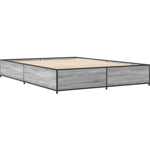 vidaXL Okvir za krevet boja hrasta 140x190cm konstruirano drvo i metal Cijene
