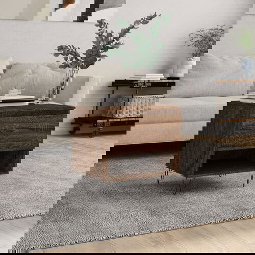 VidaXL Klubska mizica rjavi hrast 50x46x50 cm inženirski les Slike