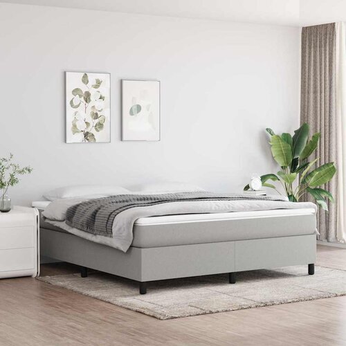  Krevet box spring s madracem svjetlosiva 160x200 cm tkanina Cene