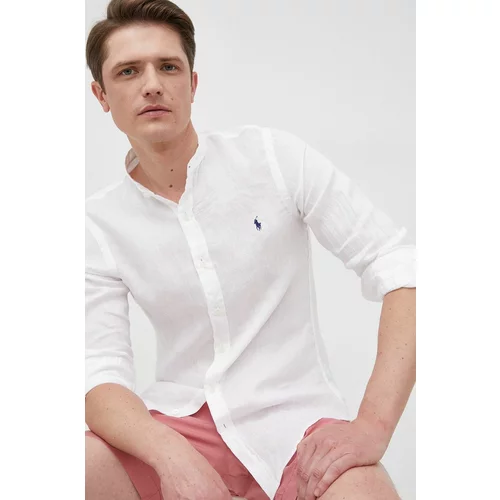 Polo Ralph Lauren Lanena srajca moška, bela barva,