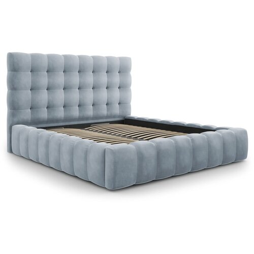 Cosmopolitan Design Svijetlo plavi tapecirani bračni krevet s prostorom za odlaganje s podnicom 180x200 cm Bali &amp;ndash; Slike