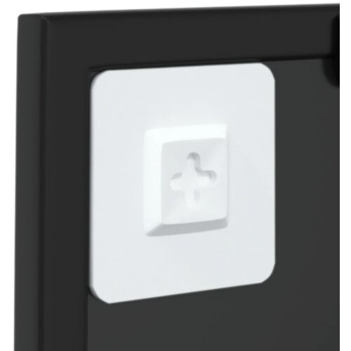  Zidno ogledalo crno 40 x 40 cm metalno Slike