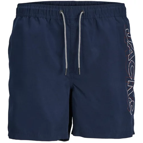 Jack & Jones Kupaće hlače 'FIJI' mornarsko plava / bijela