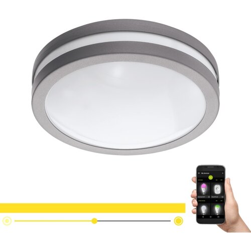 Eglo 33572 - LED prigu&amp;scaron;iva kupatilska svetiljka LOCANA-C 14W/230V IP44 srebrna Slike
