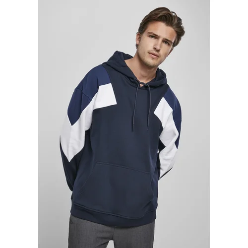 Urban Classics Oversize 3-Tone Hoody midnight/white/dark blue