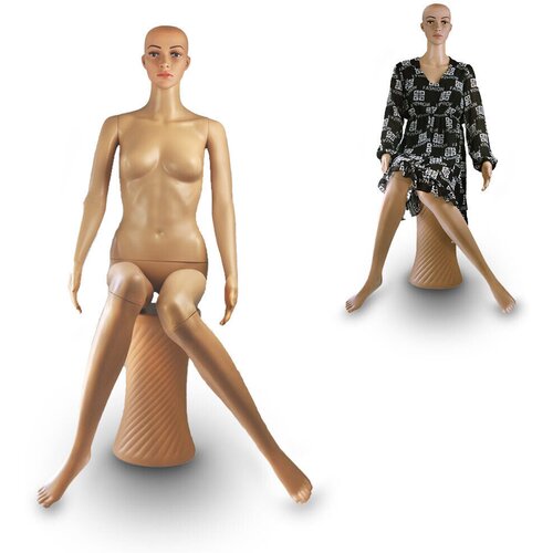 Shumee sedeča lutka za razstavo, ki pokriva celotno telo, bež barve bituxx, (21388367) Slike