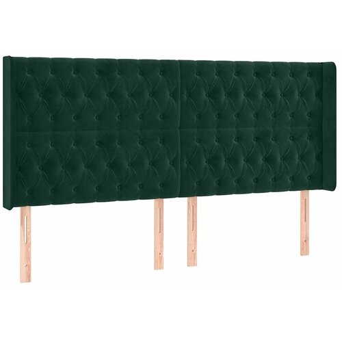  box spring s madracem LED tamnozeleni 200x200 cm bar&amp;scaron;un - Tamnozelena 200 x 200 cm Dizajn s gumbima Slike