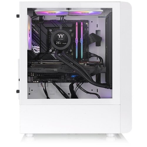 Thermaltake S200 TG ARGB Snow Mid tower, 3x ARGB 120mm Lite front fans Slike