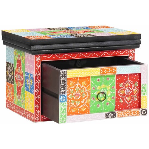 VidaXL Nočna omarica 2 pcs večbarvno 40 x 30 x 28 cm Trden mangov les, (5000044059) Slike
