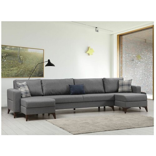 Atelier Del Sofa kristal rest 3+Corner - dark grey dark grey corner sofa-bed Cene