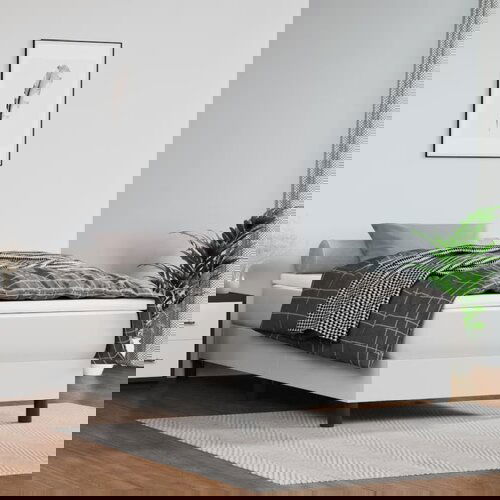VidaXL Madrac s džepičastim oprugama bijeli 90x190x20 cm umjetne kože Slike