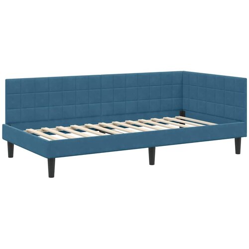  Kutni krevetni okvir s madracem 2 kom. Plava 100 x 200 cm Slike
