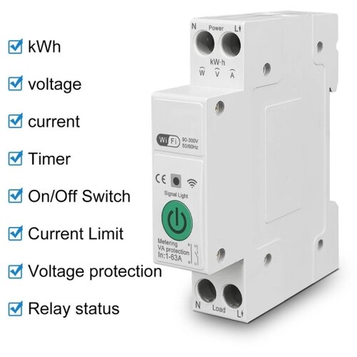  Immax NEO 07574L - Pametni jednofazni automatski osigurač 1-63A Wi-Fi Tuya Slike