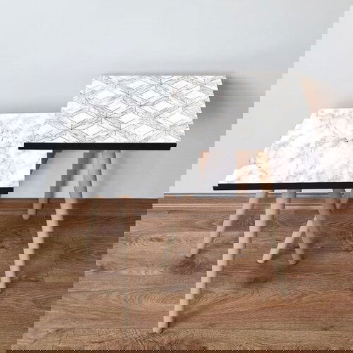 Hanah home 2Shp506 - black blackwhitegrey nesting table (2 pieces) Cene