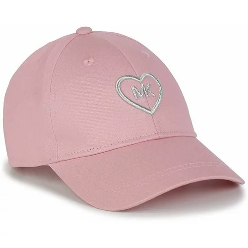 Michael Kors Pamučna kapa za djecu boja: ružičasta, s aplikacijom
