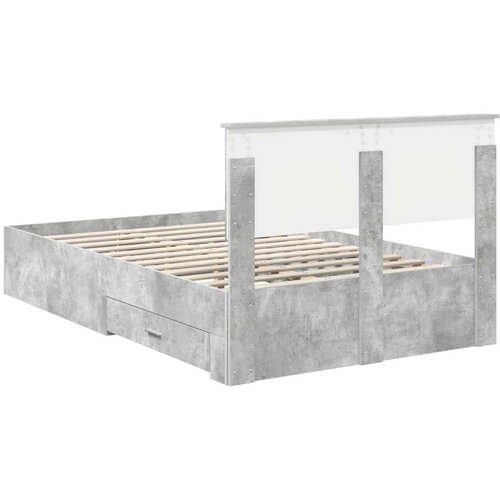 Okvir za krevet s uzglavljem Betonski sivi 135 x 190 cm Slike