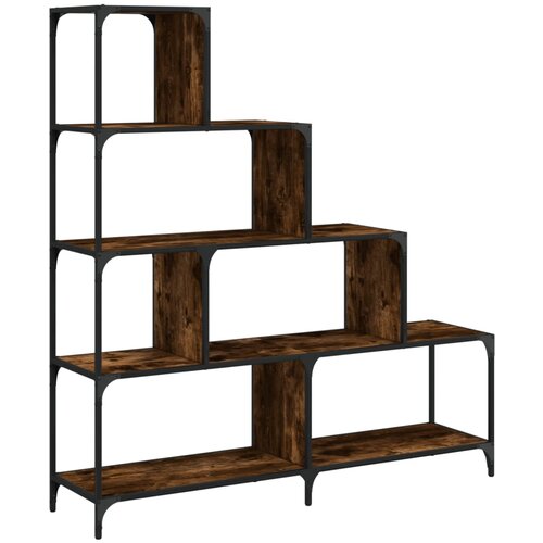 Maison Chic Knjižna omara - Knjižni regal 4-nadstropna dimljeni hrast 139x33,5x149 cm, (21726137) Cene