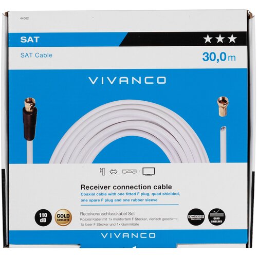 Vivanco SAT-Anschlusskabel-Set 30m Slike