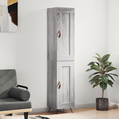 vidaXL Visoka komoda siva sonome 34 5x34x180 cm od konstruiranog drva Cene
