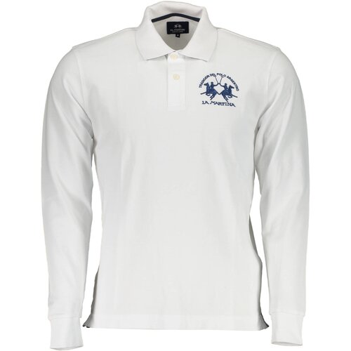 La Martina MEN&amp;amp;#39;S WHITE LONG SLEEVE POLO SHIRT Slike