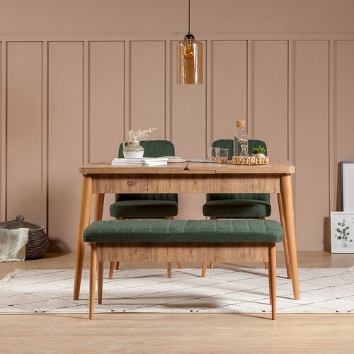 Hanah home Vina 1070 Trpezarijski set, Braon-zelena Cene