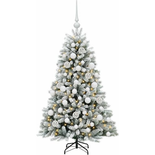  Umjetno božićno drvce s kuglicama 120 cm 150 LED lampica Slike