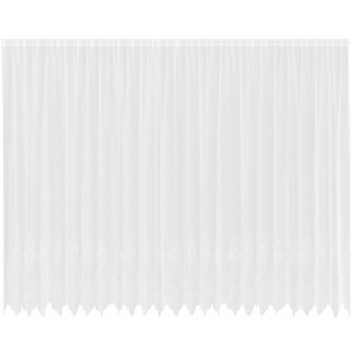 vidaXL Čipkasta Zavesa z zavesami Bela 280 x 600 cm Poliester, (5000149409) Cene