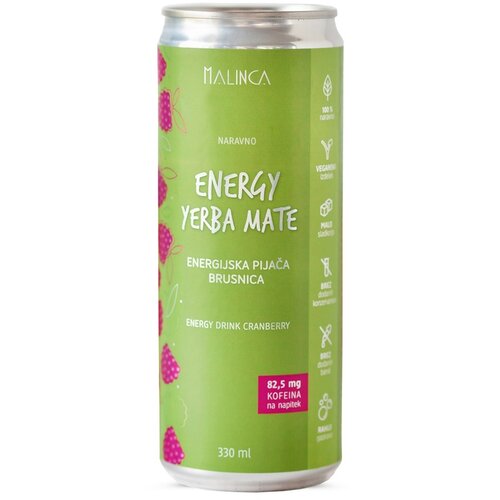 Malinca naravna energijska pijača brusnica 330 ml Cene