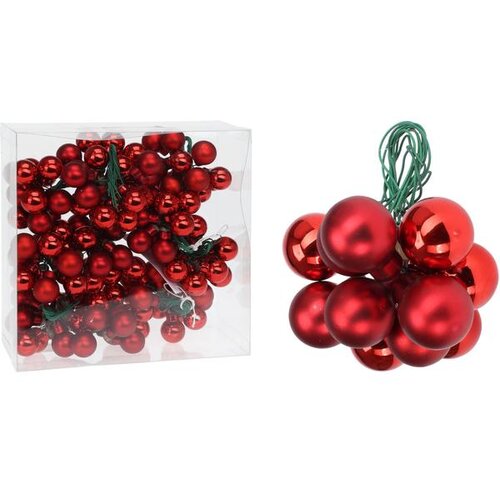 Dekoracija ZA BOR SA 10 MINI KUGLA 2CM CRVENE Cijene