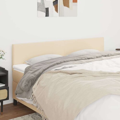  Uzglavlja 2 kom krem 90x5x78/88 cm od tkanine Slike