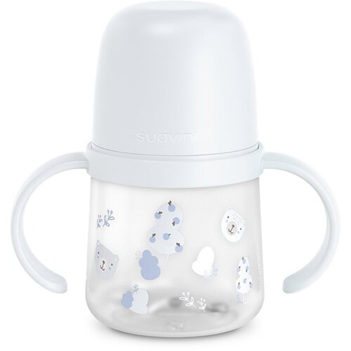Suavinex Wild &amp;amp; Free Bottle With Soft Spout steklenička z ročaji Blue 150 ml Slike