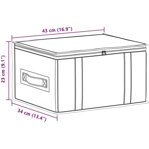  Kutija za pohranu s prozirnim prozorom na vrhu Krem - Krem 1 43 x 34 x 23 cm Slike