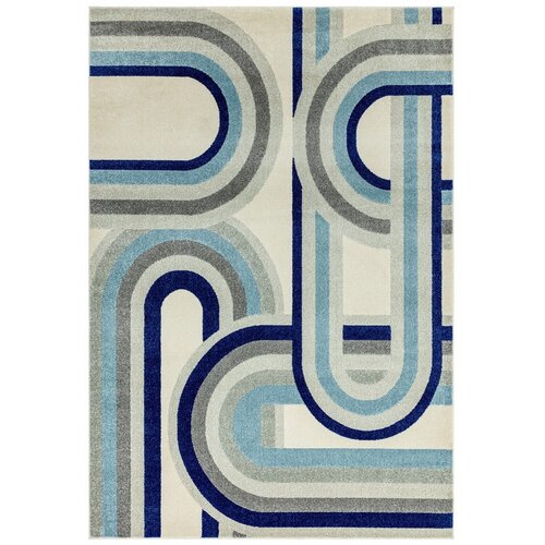 Asiatic Carpets Pra&amp;scaron;no modra preproga 80x150 cm Nova Retro Blue &amp;ndash; Slike