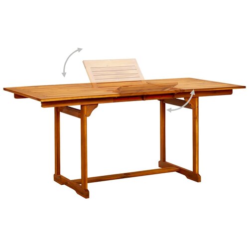  7-dijelni vrtni blagovaonski set od masivnog bagremovog drva 120-170 cm Slike