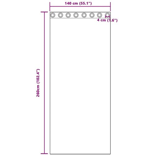  Bar&amp;scaron;unaste zavjese sa zavjesama 2 pcs Krema 260 x 140 cm Bar&amp;scaron;un Slike