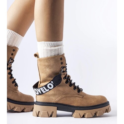 Gemre Beige ankle boots with decorative detachable strap Marco Cene