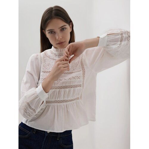Reserved Rupičasta bluza - bijela Cene